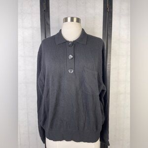 J. Crew Black Cashmere sweater L